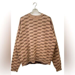 Balenciaga BB Monogram Tan Sweater Size S NEW🔥 100%Authentic ✨ BRAND NEW W. TAGS